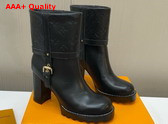 Louis Vuitton Star Trail Ankle Boot in Black Monogram Debossed Calf Leather 1ACIAF Replica