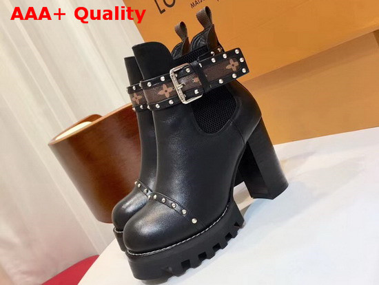 Louis Vuitton Star Trail Chelsea Ankle Boot in Black Calf Leather 1A4G5Y Replica
