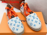 Louis Vuitton Starboard Flat Espadrille Blue Monogram Embroidered Canvas 1A8GCN Replica