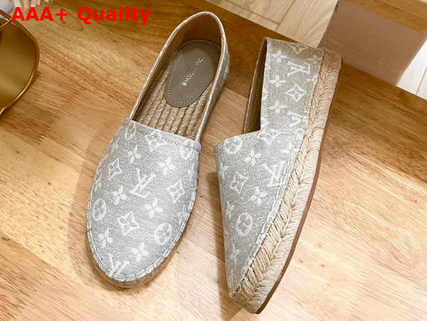 Louis Vuitton Starboard Flat Espadrille in Beige Monogram Denim 1AB306 Replica