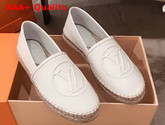 Louis Vuitton Starboard Flat Espadrille in White Supple Grained Calf Leather Replica