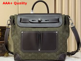 Louis Vuitton Steamer 30 Bag in Khaki Green Monogram Surplus Jacquard M2A082 Replica