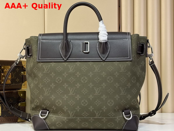 Louis Vuitton Steamer 30 Bag in Khaki Green Monogram Surplus Jacquard M2A082 Replica