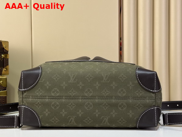 Louis Vuitton Steamer 30 Bag in Khaki Green Monogram Surplus Jacquard M2A082 Replica