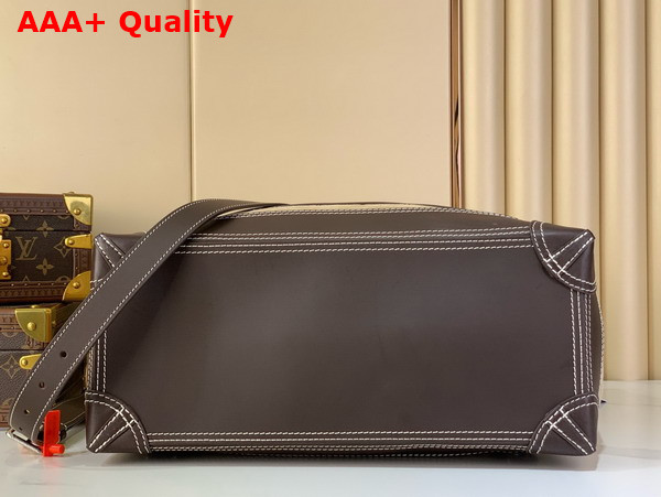 Louis Vuitton Steamer 40 Bag in Tan Suede Leather M26019 Replica