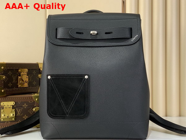 Louis Vuitton Steamer Backpack in Black LV Touch Calfskin Leather M27063 Replica