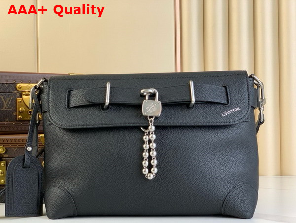 Louis Vuitton Steamer Crossbody Bag in Black LV Colorado Calfskin M11607 Replica