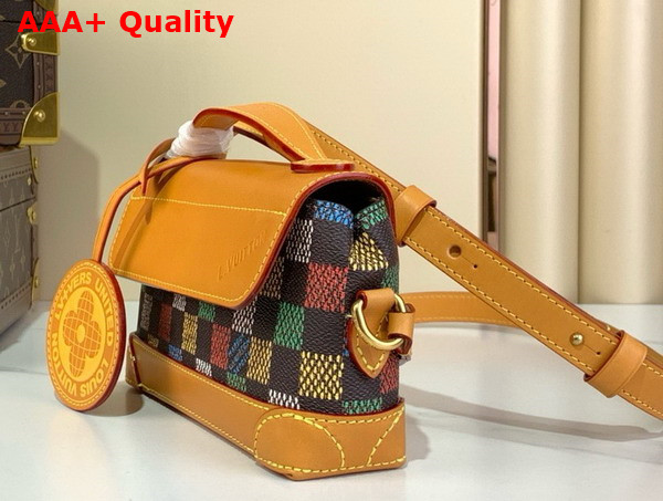 Louis Vuitton Steamer East West Wearable Wallet Multicolor LV Vers Damier Ebene Coated Canvas N00187 Replica