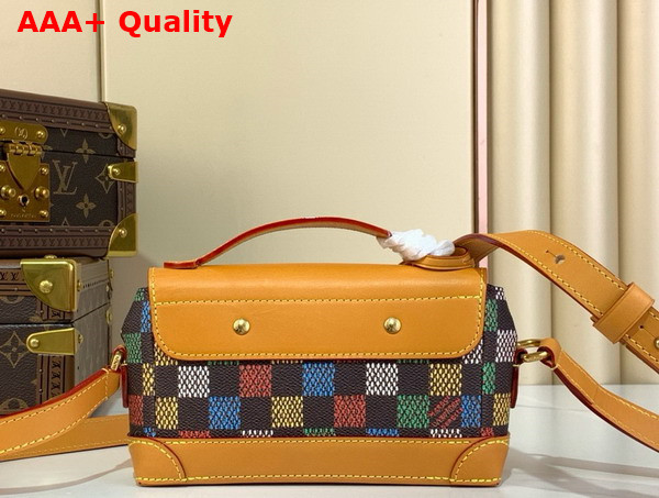 Louis Vuitton Steamer East West Wearable Wallet Multicolor LV Vers Damier Ebene Coated Canvas N00187 Replica
