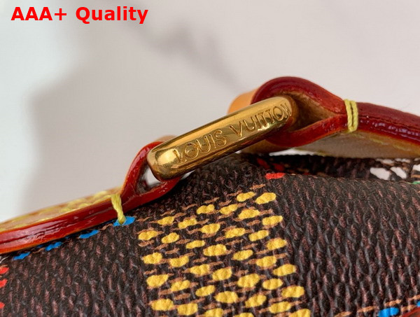 Louis Vuitton Steamer East West Wearable Wallet Multicolor LV Vers Damier Ebene Coated Canvas N00187 Replica