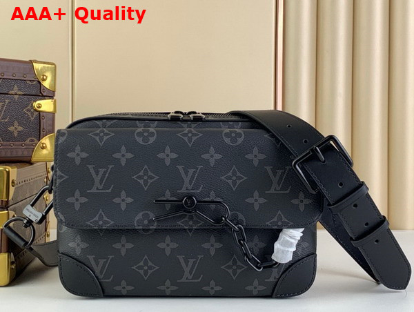 Louis Vuitton Steamer Messenger Bag in Monogram Eclipse Coated Canvas M46795 Replica