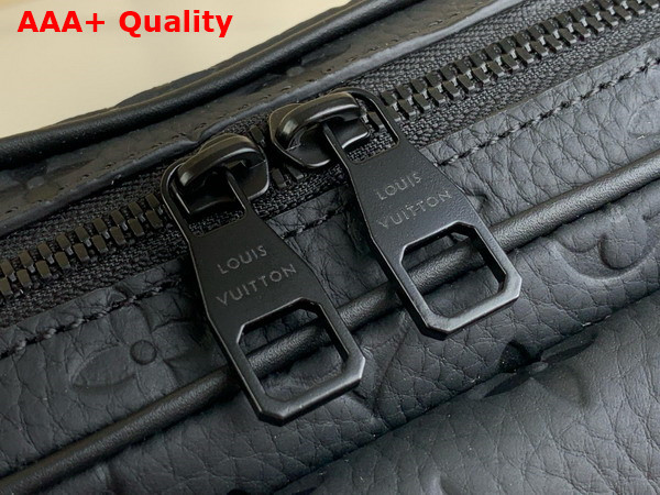 Louis Vuitton Steamer Messenger in Black Taurillon Monogram Embossed Cowhide Leather M23742 Replica