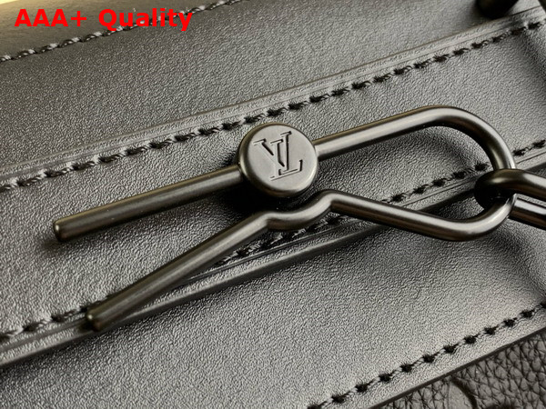 Louis Vuitton Steamer PM Black Taurillon Monogram Embossed Cowhide Leather M24436 Replica