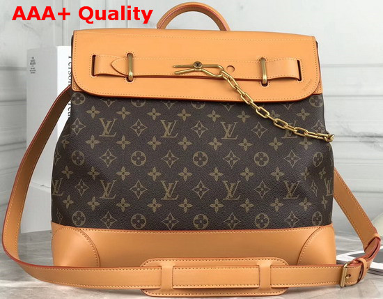 Louis Vuitton Steamer PM Monogram Canvas and Natural Cowhide Leather Replica