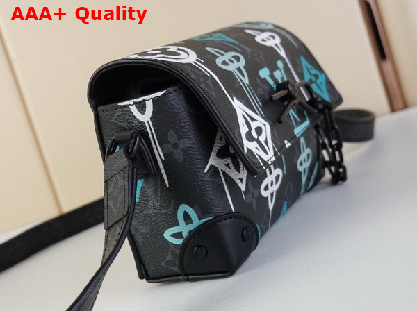 Louis Vuitton Steamer Wearable Wallet LV Graffiti Green M81852 Replica