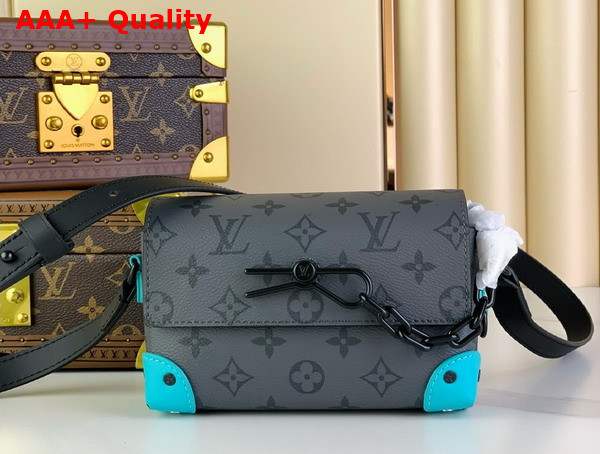 Louis Vuitton Steamer Wearable Wallet Turquoise Monogram Eclipse Reverse Coated Canvas M11496 Replica