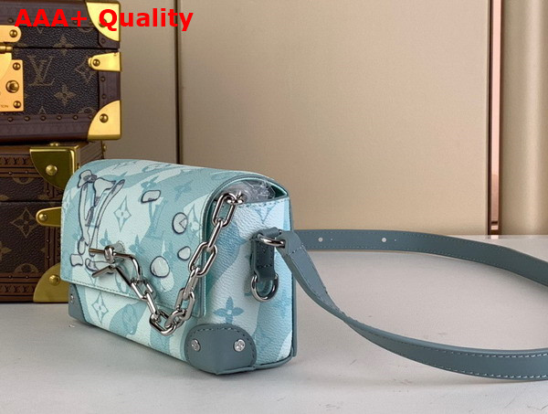 Louis Vuitton Steamer Wearable Wallet in Crystal Blue Monogram Aquagarden Coated Canvas M22637 Replica
