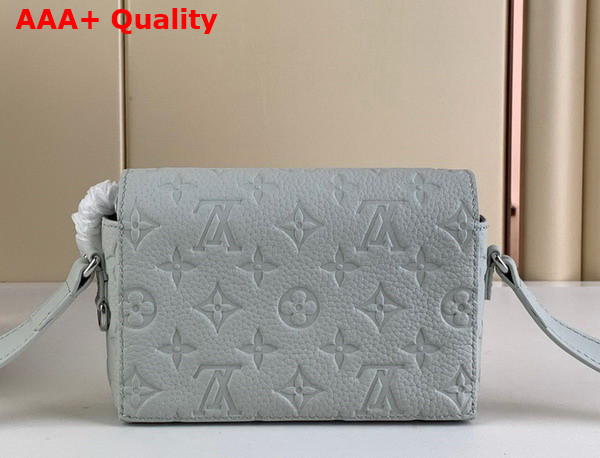 Louis Vuitton Steamer Wearable Wallet in Mineral Gray Taurillon Monogram Cowhide Leather Replica