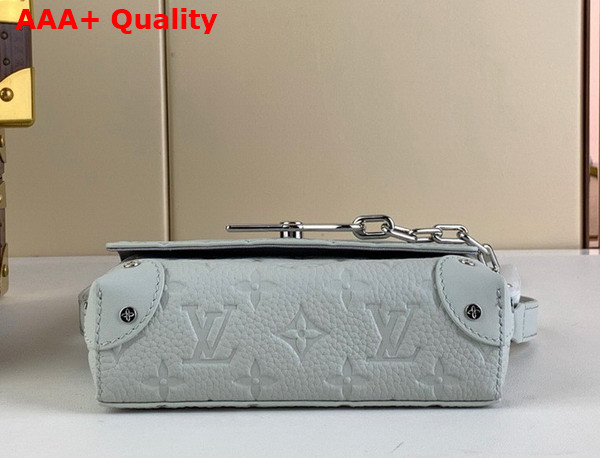 Louis Vuitton Steamer Wearable Wallet in Mineral Gray Taurillon Monogram Cowhide Leather Replica