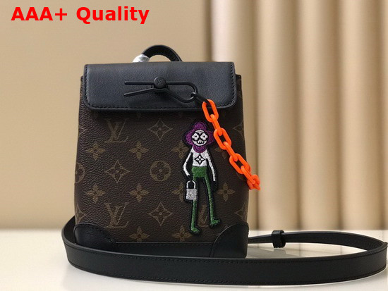 Louis Vuitton Steamer XS Bag for Men Features an Embroidered Patch of a LV Friend from Virgil Ablohs Zoom with Friends animated Film M80327 Replica