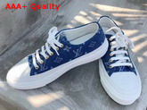 Louis Vuitton Stellar Sneaker Bleu Jeans Blue Monogram Denim 1A4WTT Replica