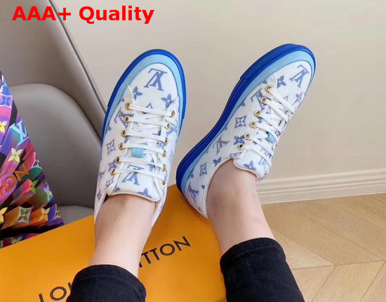 Louis Vuitton Stellar Sneaker Blue Monogram Print Textile 1A65U2 Replica