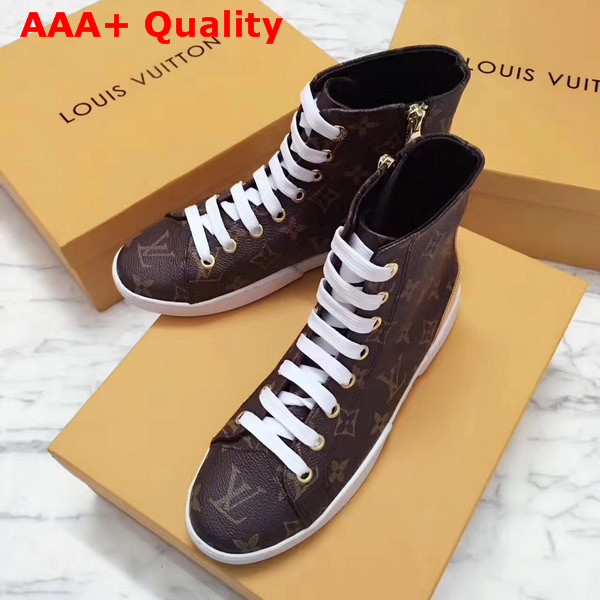 Louis Vuitton Stellar Sneaker Boot Monogram Canvas Features a Side Zip for Easy Fitting 1A2XPK Replica