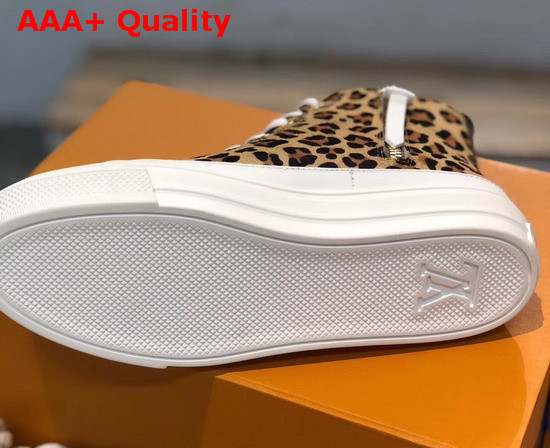 Louis Vuitton Stellar Sneaker Boot Pony Styled Calf Leather Cognac Brown 1A5NP0 Replica