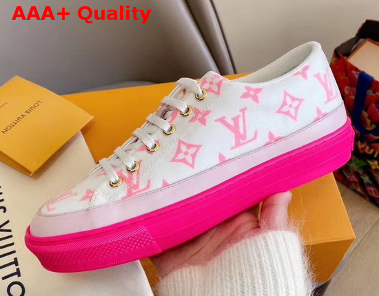 Louis Vuitton Stellar Sneaker Rose Pop Pink Monogram Print Textile 1A65TM Replica