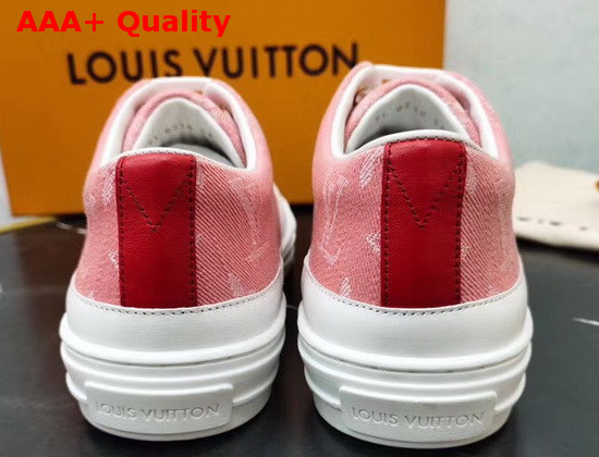 Louis Vuitton Stellar Sneaker in Pink Monogram Denim Replica
