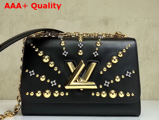 Louis Vuitton Studded Twist MM Epi Leather Black M52510 Replica