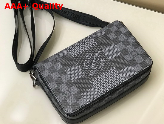 Louis Vuitton Studio Messenger Gray Damier Graphite 3D Coated Canvas N50013 Replica