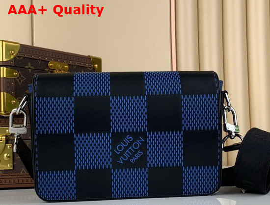 Louis Vuitton Studio Messenger Navy Damier Infini 3D Cowhide Leather N50037 Replica