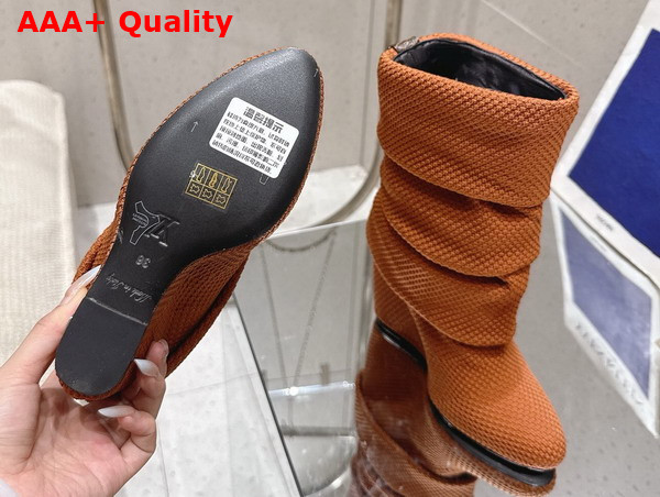 Louis Vuitton Summer Mid Wedge Boot in Brown Knit 1AISFI Replica