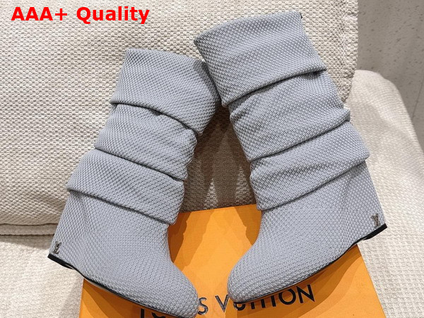 Louis Vuitton Summer Mid Wedge Boot in Gray Knit 1AISEK Replica