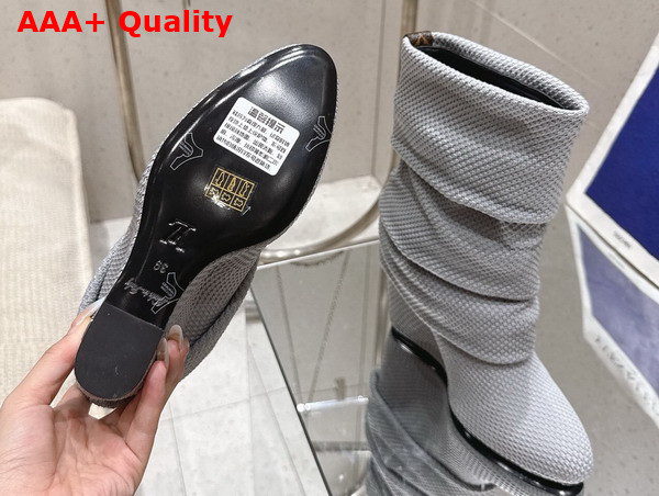 Louis Vuitton Summer Mid Wedge Boot in Gray Knit 1AISEK Replica