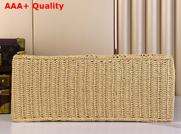 Louis Vuitton Summer Shopper Tote MM Natural Beige Damier Raffia M25008 Replica