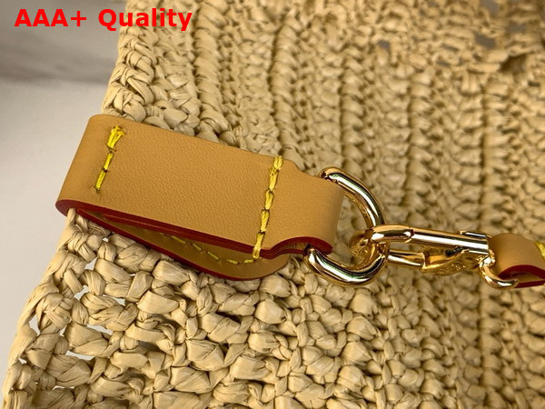 Louis Vuitton Summer Shopper Tote MM Natural Beige Damier Raffia M25008 Replica