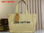 Louis Vuitton Summer Shopper Tote MM Natural Beige Natural Raffia M14458 Replica