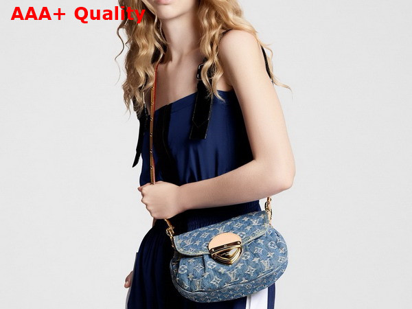 Louis Vuitton Sunset Handbag in Denim Blue Monogram Denim M46829 Replica