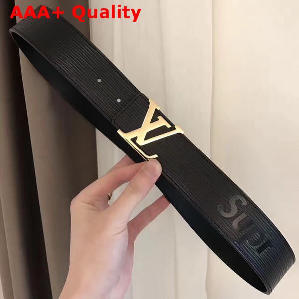 Louis Vuitton Supreme Belts Black Epi Leather Replica