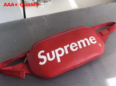 Louis Vuitton Supreme Collaboration Belt Bag in Red Epi Leather Replica