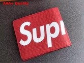 Louis Vuitton Supreme Slender Wallet in Red Epi Leather Replica