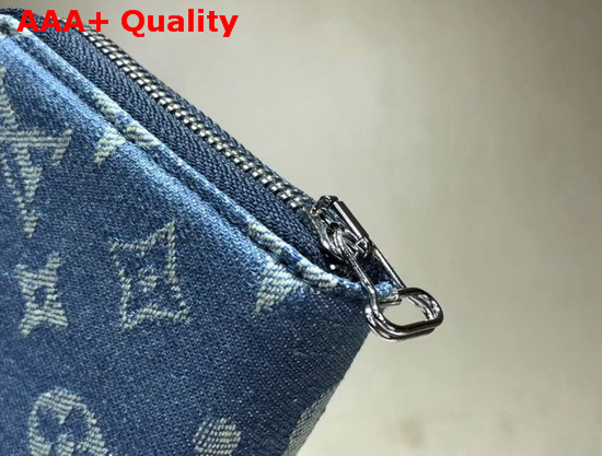 Louis Vuitton Supreme Zippy Wallet in Blue Monogram Denim Replica