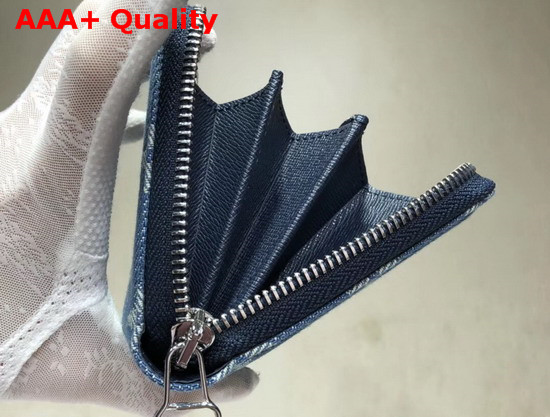 Louis Vuitton Supreme Zippy Wallet in Blue Monogram Denim Replica