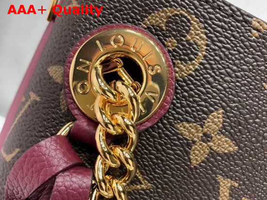 Louis Vuitton Surene MM Monogram Coated Canvas with Purple Grained Calf Leather Replica