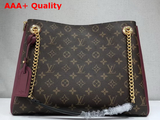 Louis Vuitton Surene MM Monogram Coated Canvas with Purple Grained Calf Leather Replica
