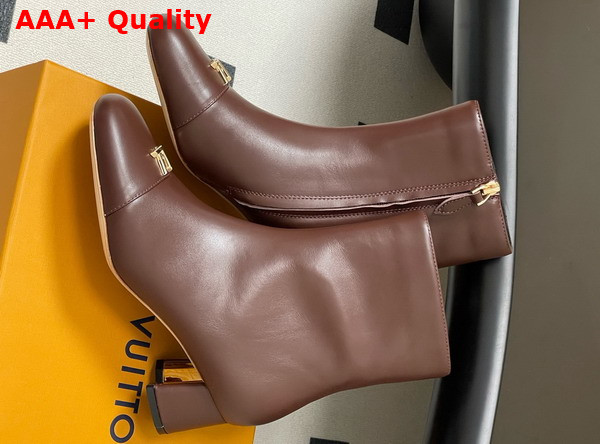 Louis Vuitton Swing Ankle Boot in Bordeaux Lambskin Replica