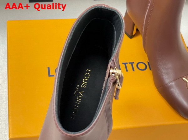 Louis Vuitton Swing Ankle Boot in Bordeaux Lambskin Replica