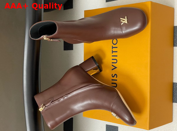 Louis Vuitton Swing Ankle Boot in Bordeaux Lambskin Replica